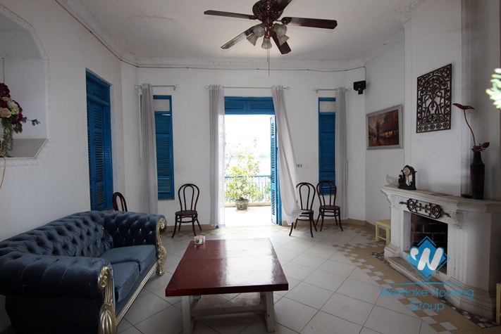 Lakeside colonial villa with lots of characters for rent in Tay Ho